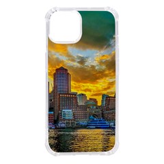 Boston Skyline Cityscape River Iphone 14 Tpu Uv Print Case by Sarkoni