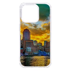 Boston Skyline Cityscape River Iphone 14 Pro Tpu Uv Print Case by Sarkoni