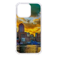 Boston Skyline Cityscape River Iphone 13 Pro Tpu Uv Print Case by Sarkoni