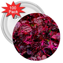 Red Leaves Plant Nature Leaves 3  Buttons (100 Pack)  by Sarkoni