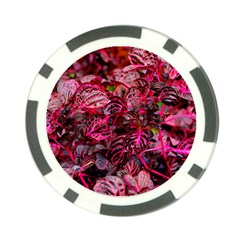 Red Leaves Plant Nature Leaves Poker Chip Card Guard by Sarkoni