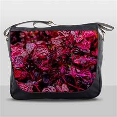 Red Leaves Plant Nature Leaves Messenger Bag by Sarkoni