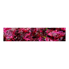 Red Leaves Plant Nature Leaves Velvet Scrunchie by Sarkoni