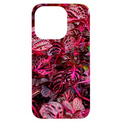 Red Leaves Plant Nature Leaves Iphone 14 Pro Black Uv Print Case by Sarkoni