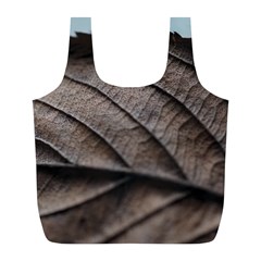 Leaf Veins Nerves Macro Closeup Full Print Recycle Bag (l) by Amaryn4rt