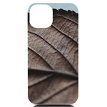 Leaf Veins Nerves Macro Closeup iPhone 14 Black UV Print Case Front