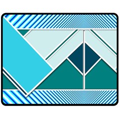 Logo Concept Banner Header Idea Two Sides Fleece Blanket (medium) by Amaryn4rt