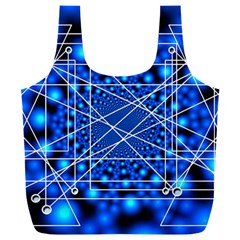 Network Connection Structure Knot Full Print Recycle Bag (xxl) by Amaryn4rt