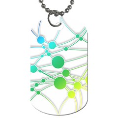 Network Connection Structure Knot Dog Tag (two Sides) by Amaryn4rt