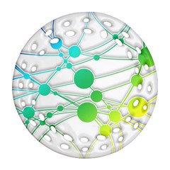 Network Connection Structure Knot Round Filigree Ornament (Two Sides)