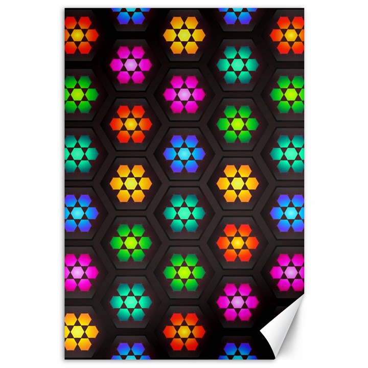 Pattern Background Colorful Design Canvas 12  x 18 