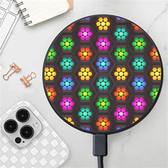 Pattern Background Colorful Design Wireless Fast Charger(black) by Amaryn4rt