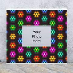 Pattern Background Colorful Design White Wall Photo Frame 5  X 7  by Amaryn4rt