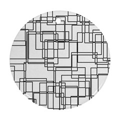 Structure Pattern Network Round Ornament (two Sides)