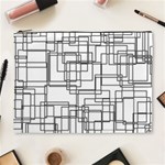 Structure Pattern Network Cosmetic Bag (XL) Front