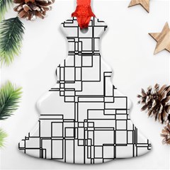 Structure Pattern Network Christmas Tree Ornament (two Sides)