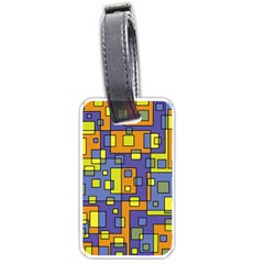 Square Background Background Texture Luggage Tag (one Side) by Amaryn4rt