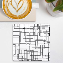 Structure Pattern Network Uv Print Square Tile Coaster  by Amaryn4rt