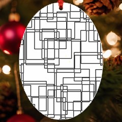 Structure Pattern Network Uv Print Acrylic Ornament Oval