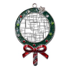 Structure Pattern Network Metal X mas Lollipop With Crystal Ornament by Amaryn4rt