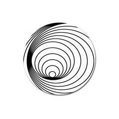 Spiral Eddy Route Symbol Bent Magnet 3  (round) by Amaryn4rt