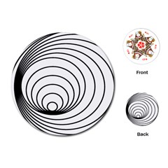 Spiral Eddy Route Symbol Bent Playing Cards Single Design (round)