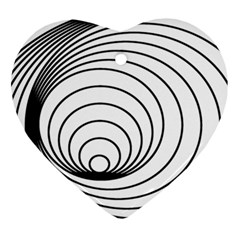 Spiral Eddy Route Symbol Bent Heart Ornament (two Sides)