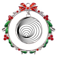 Spiral Eddy Route Symbol Bent Metal X mas Wreath Ribbon Ornament by Amaryn4rt