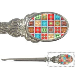 Tiles Pattern Background Colorful Letter Opener by Amaryn4rt