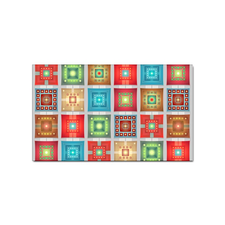 Tiles Pattern Background Colorful Sticker Rectangular (100 pack)