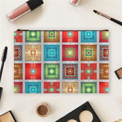 Tiles Pattern Background Colorful Cosmetic Bag (large) by Amaryn4rt