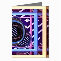 Abstract Sphere Room 3d Design Greeting Cards (pkg Of 8) by Amaryn4rt