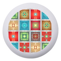 Tiles Pattern Background Colorful Dento Box With Mirror