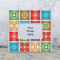 Tiles Pattern Background Colorful White Box Photo Frame 4  X 6  by Amaryn4rt