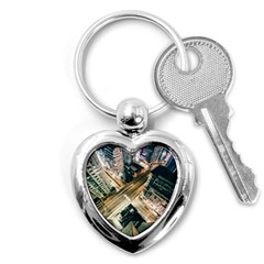 Architecture Buildings City Key Chain (heart) by Amaryn4rt