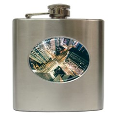 Architecture Buildings City Hip Flask (6 Oz) by Amaryn4rt