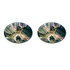 Architecture Buildings City Cufflinks (oval) by Amaryn4rt