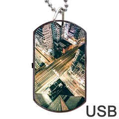 Architecture Buildings City Dog Tag Usb Flash (two Sides) by Amaryn4rt