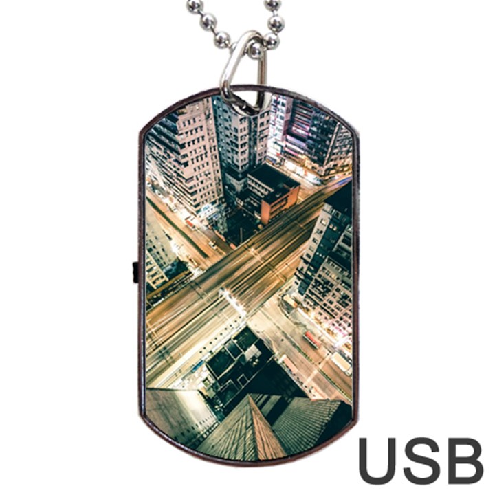 Architecture Buildings City Dog Tag USB Flash (Two Sides)