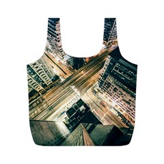 Architecture Buildings City Full Print Recycle Bag (m) by Amaryn4rt