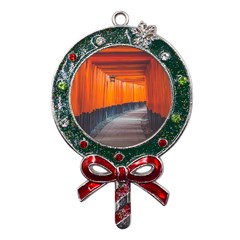 Architecture Art Bright Color Metal X mas Lollipop With Crystal Ornament