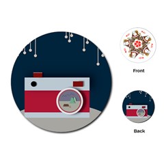 Camera Vector Illustration Playing Cards Single Design (round)