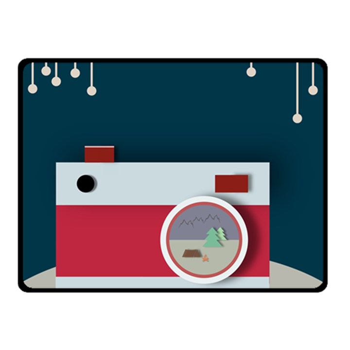 Camera Vector Illustration Fleece Blanket (Small)