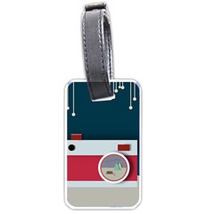 Camera Vector Illustration Luggage Tag (one Side) by Amaryn4rt