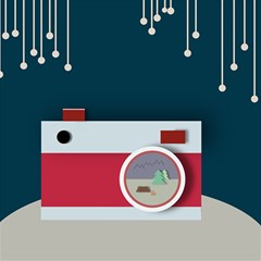 Camera Vector Illustration Play Mat (square) by Amaryn4rt