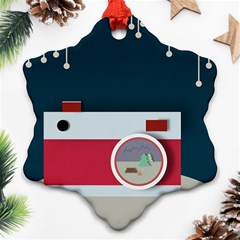 Camera Vector Illustration Snowflake Ornament (two Sides) by Amaryn4rt