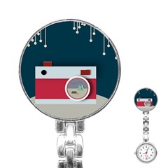 Camera Vector Illustration Stainless Steel Nurses Watch by Amaryn4rt