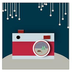 Camera Vector Illustration Square Satin Scarf (36  X 36 ) by Amaryn4rt