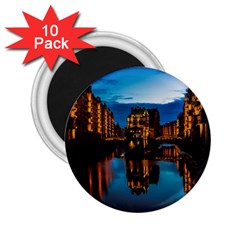 Hamburg City Blue Hour Night 2 25  Magnets (10 Pack)  by Amaryn4rt