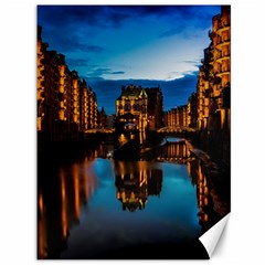 Hamburg City Blue Hour Night Canvas 36  X 48  by Amaryn4rt